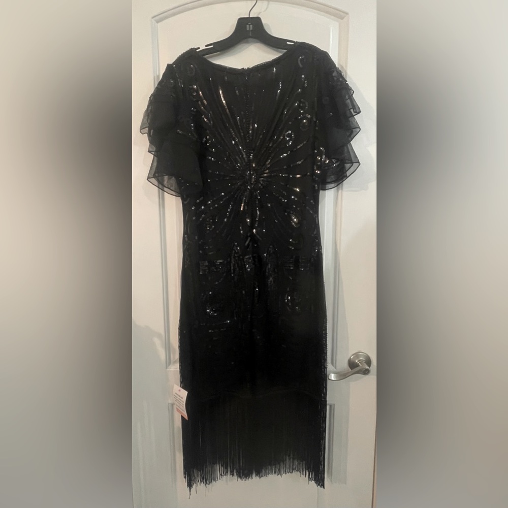 1920s style dress Black never worn NEW.Size 14XL